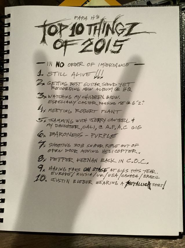Top Thingz Of 2015 James Hetfield