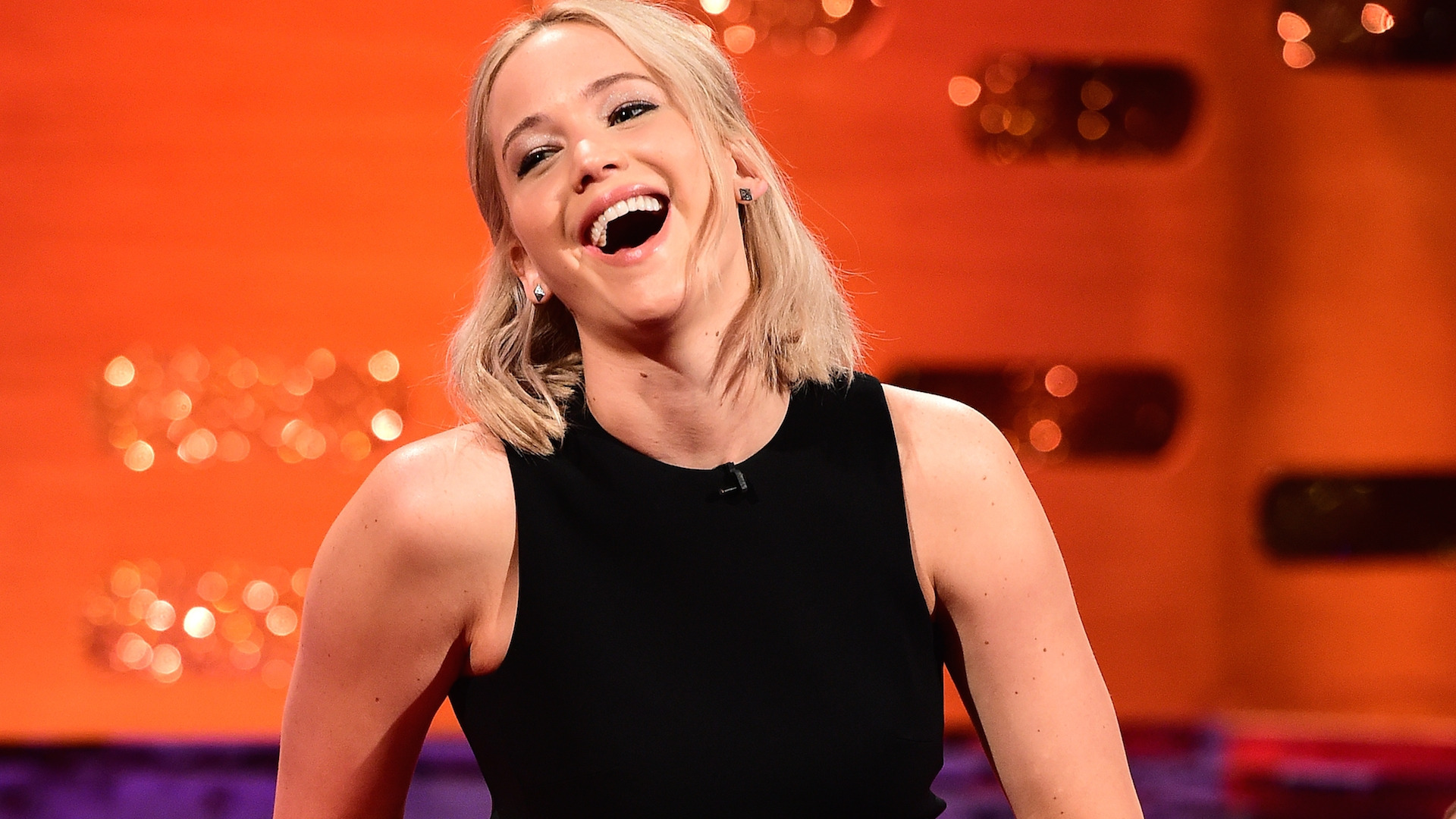 The Graham Norton Show - London. Jennifer Lawrence during filming at the London Studios, London of The Graham Norton Show which is due to be transmitted on December 31 at 2245. Picture date: Thursday December 17 2015. Photo credit should read: PA Images on behalf of So TV. URN:25122688