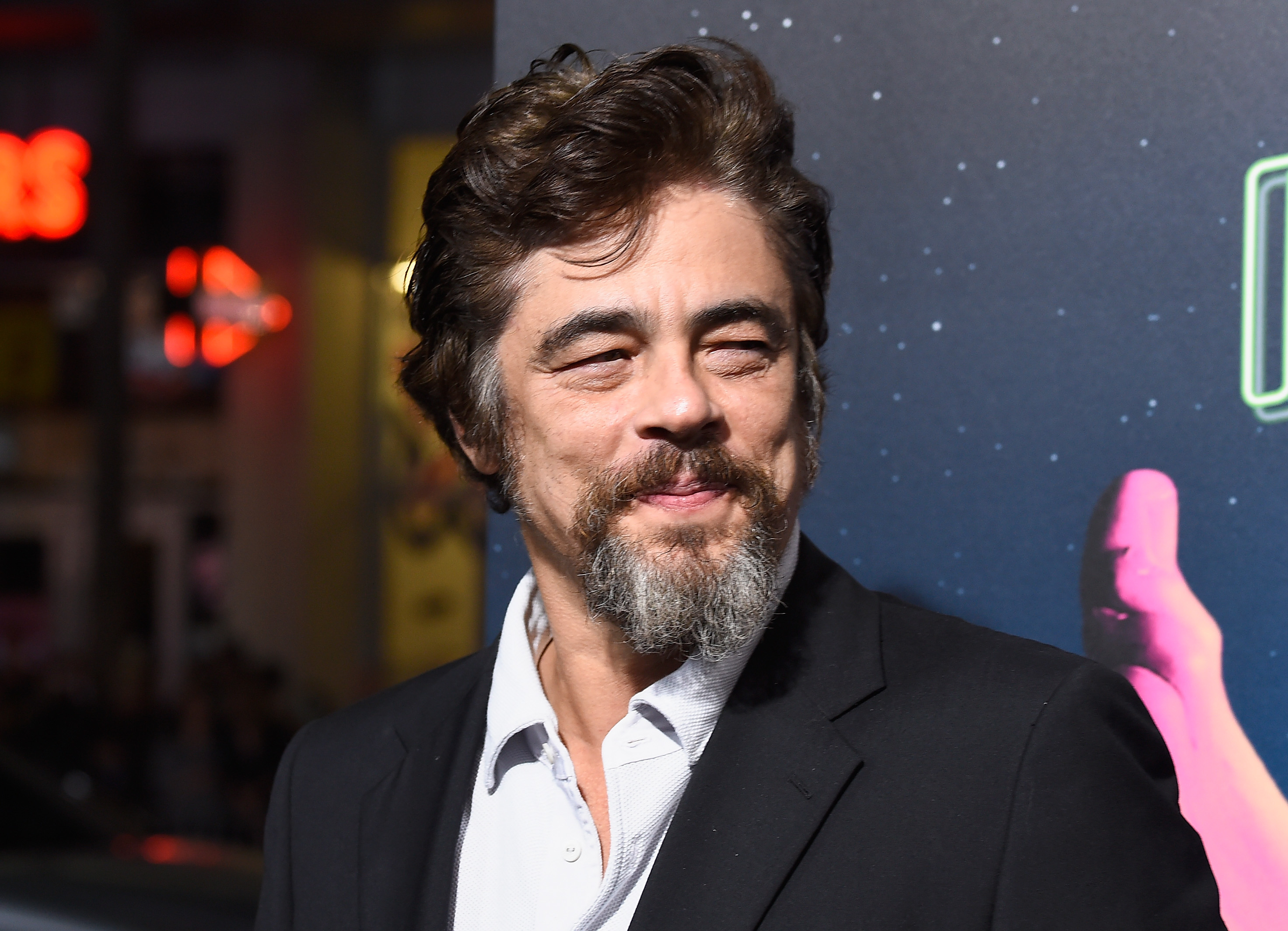HOLLYWOOD, CA - DECEMBER 10:  Actor Benicio del Toro attends the premiere of Warner Bros. Pictures' "Inherent Vice" at TCL Chinese Theatre on December 10, 2014 in Hollywood, California.  (Photo by Frazer Harrison/Getty Images)