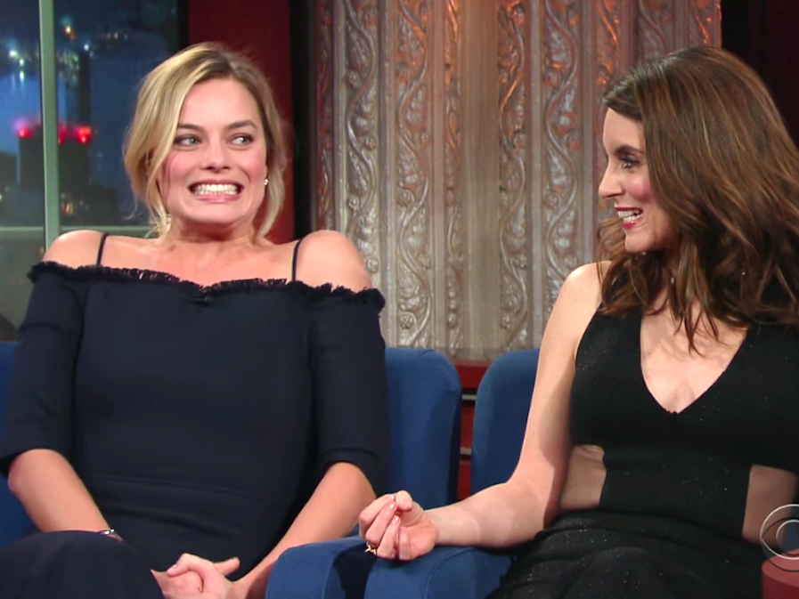 margot robbie suicide squad tattoo late show